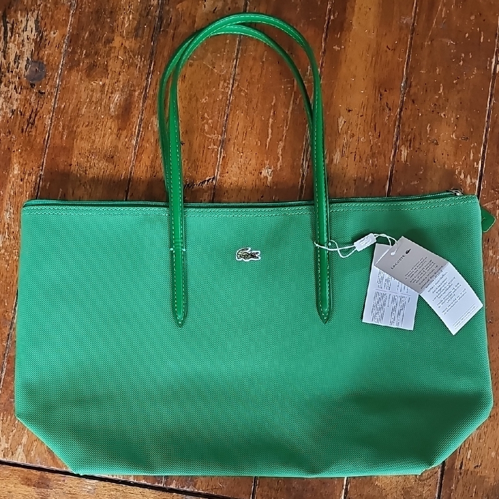 Lacoste Vibrant Green Tote Bag